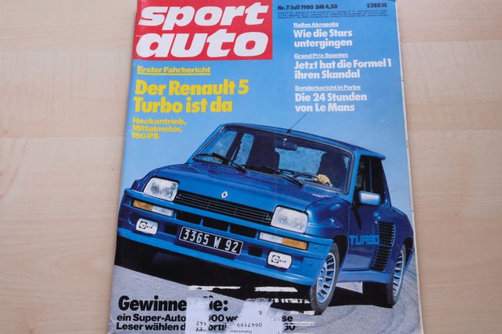 Deckblatt Sport Auto (07/1980)
